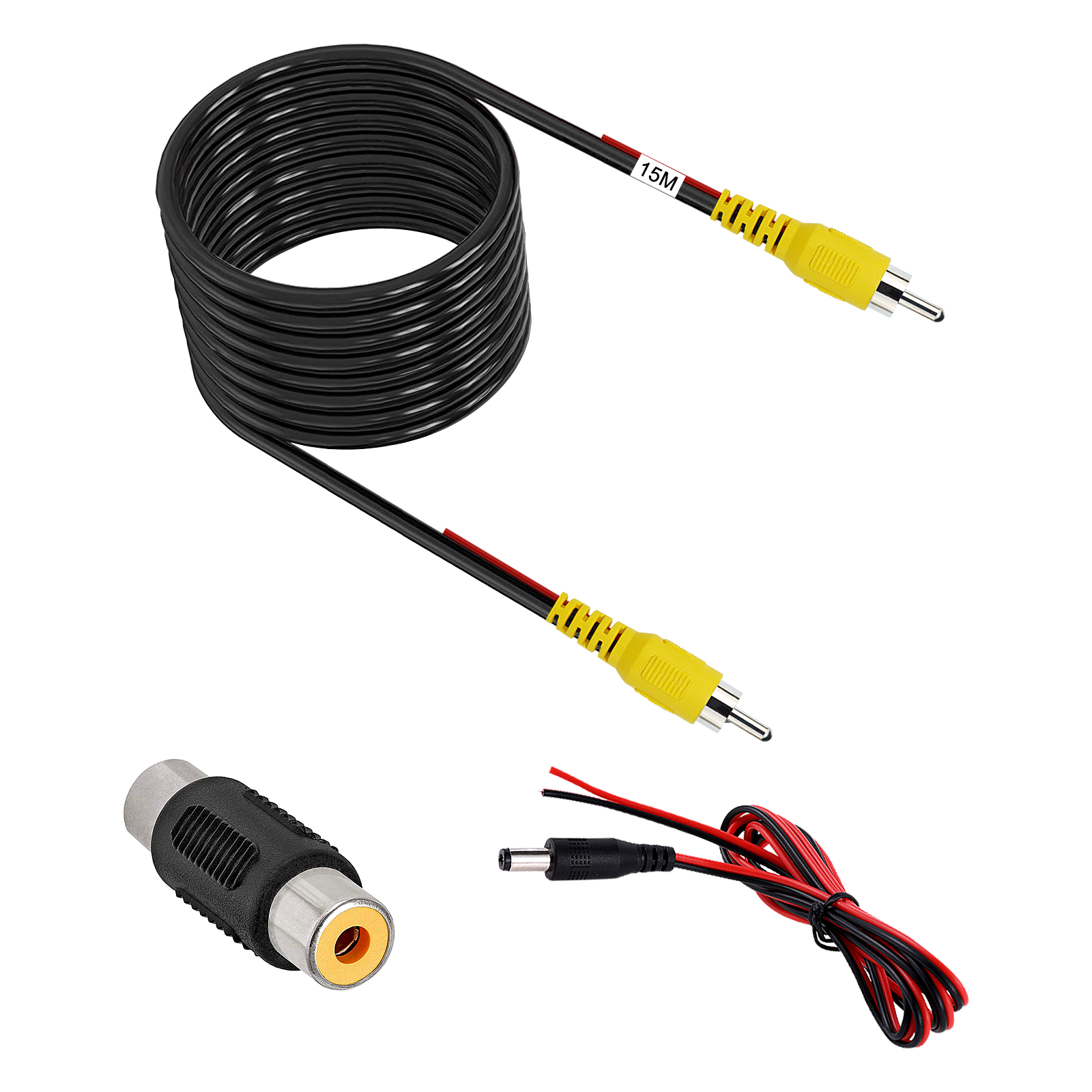 Upgraded Double Shielded RCA Video Cable for Display and Reversing Camera Connection AV Extension cable, Car Rear View Camera Video cable