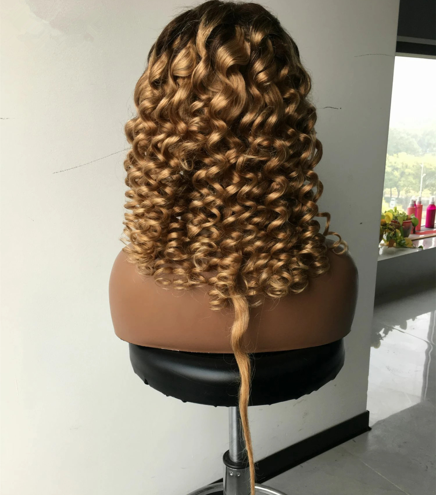 Dark roots Honey Blonde curly Human Hair Wigs For Black Women loose deep wave Wig Human Hair loose Curly hd lace front Frontal Wig