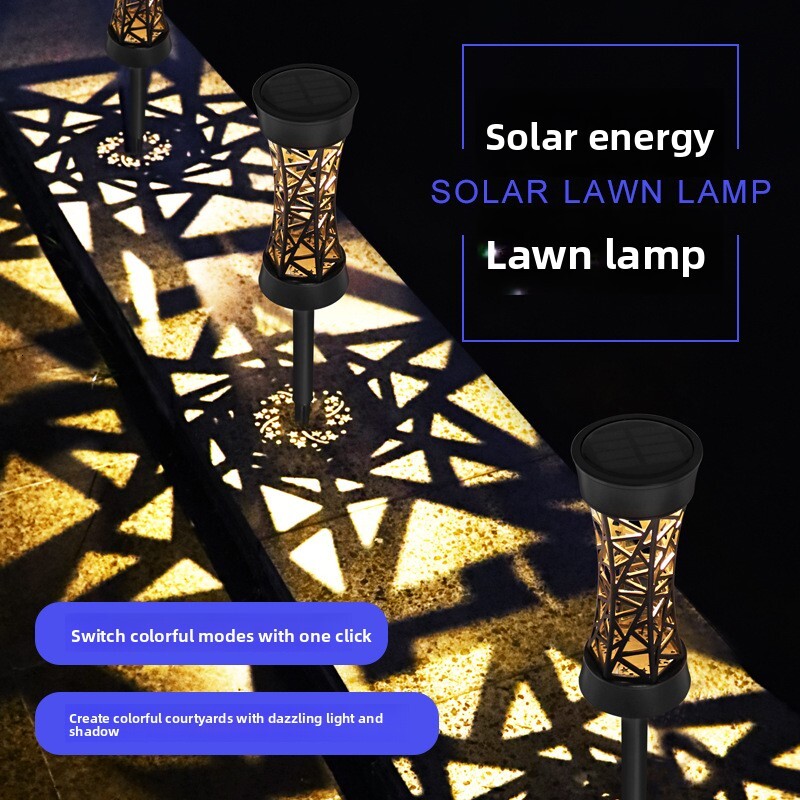 Outdoor Solar Ground Lawn Landscape Garden Decoration Hollow Night LED Street Light