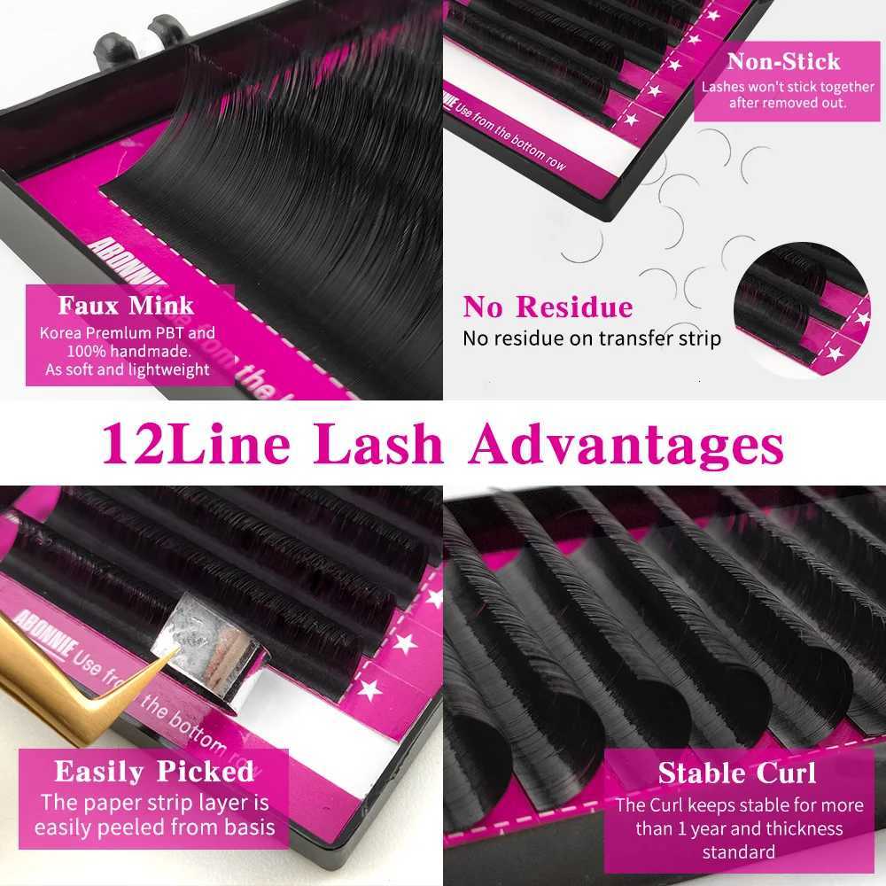 Abonnie Fluffy Classic Lashes Extensions Premium Individual Eyelashes Extensions Volume Eyelashes All Sizes Z250730