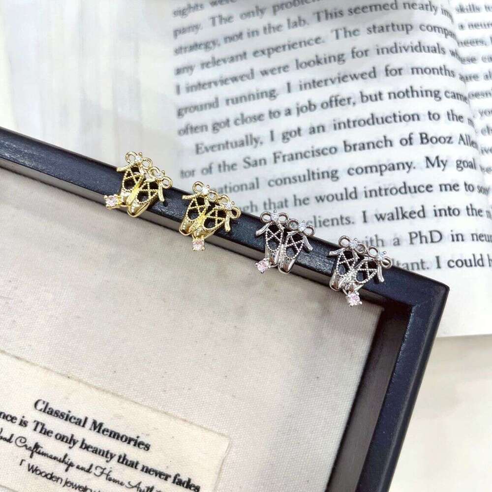 New Style Unique Design Ballet Shoes French High-End Novelty Butterfly Earrings for Women f0f