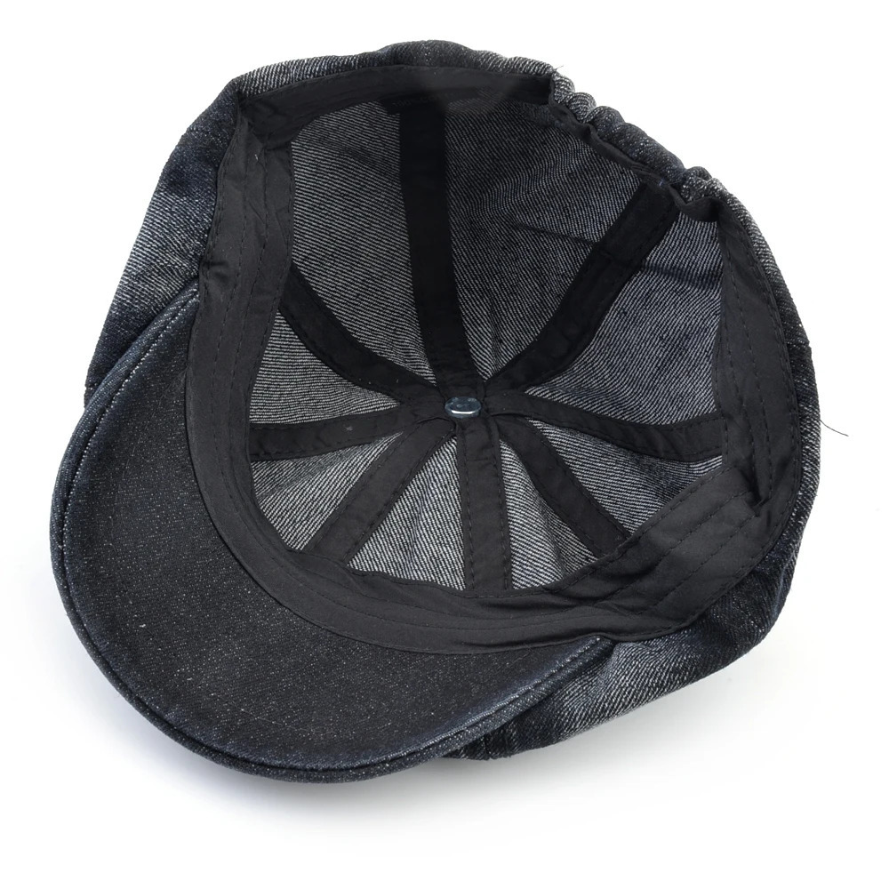 Washed denim fabric Berets Mens Autumn Fashion sboy Caps Retro Male Artist Flat Visor ed Hat Men Spring Casual Boina 250729