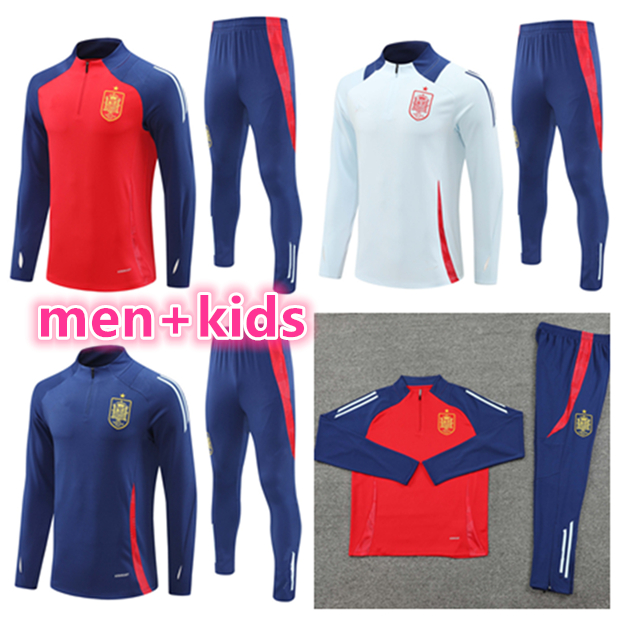 24 25 Spain tracksuit soccer PEDRI FERRAN MORATA A.INIESTA PEDRI Espana Camiseta 2024 25 world training suit Cup ALCACER SERGIO men kids uniformes jacket survetement