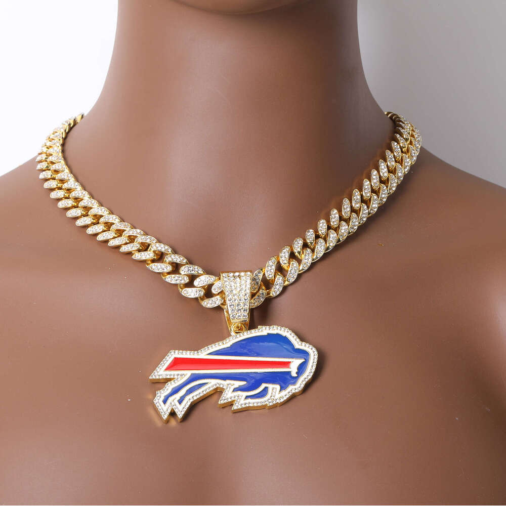 New Fashion Personality Oil Drip Rugby Team Necklace Accessory Men's Versatile Hip-Hop Cuban Chain