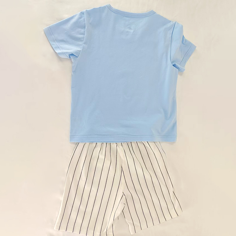 Children's short sleeved set, girls' new summer clothes, boys' T-shirts, shorts, children's clothing wholesale
