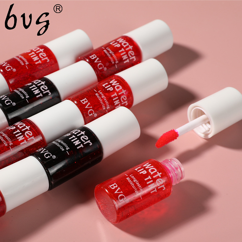 Watertint Dye Lip Stain Cherry Juice Lip Gloss Tint Non-stick Liquid Lipstick Waterproof Lips Cheek Dual Use Rouge Water Makeup Mirror Pearl Lip Gloss
