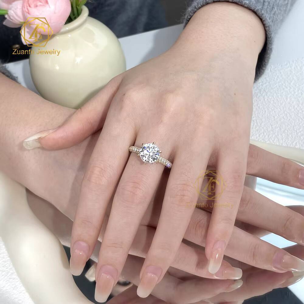 AU750 18k Solid Gold 3Carat IGI Certified Cvd HPHT Lab Grown Created Diamond Rings Engagement Ring Jewelry Women