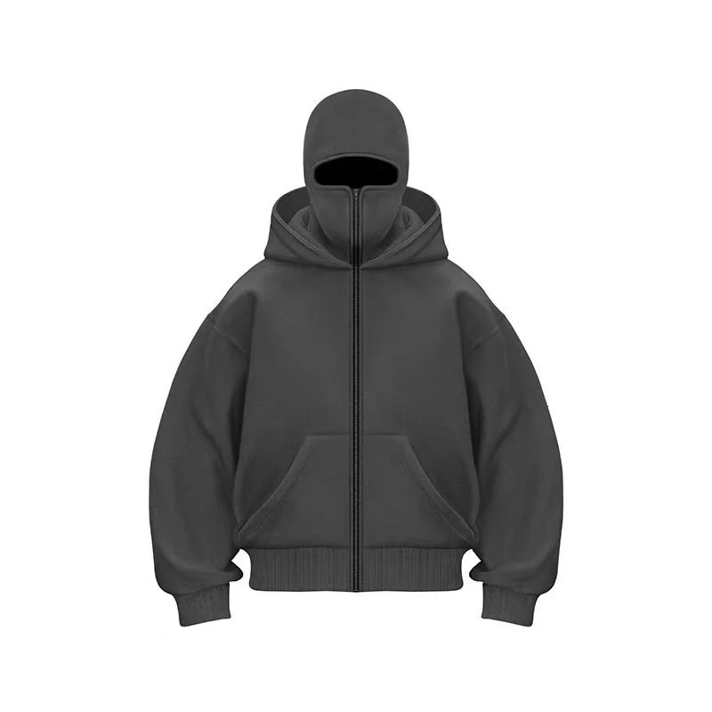 Autumn and Winter Mens Womens Casual Sportswear with Hooded Mask n Sporty Fashionable Plus Size Hoodie 250729