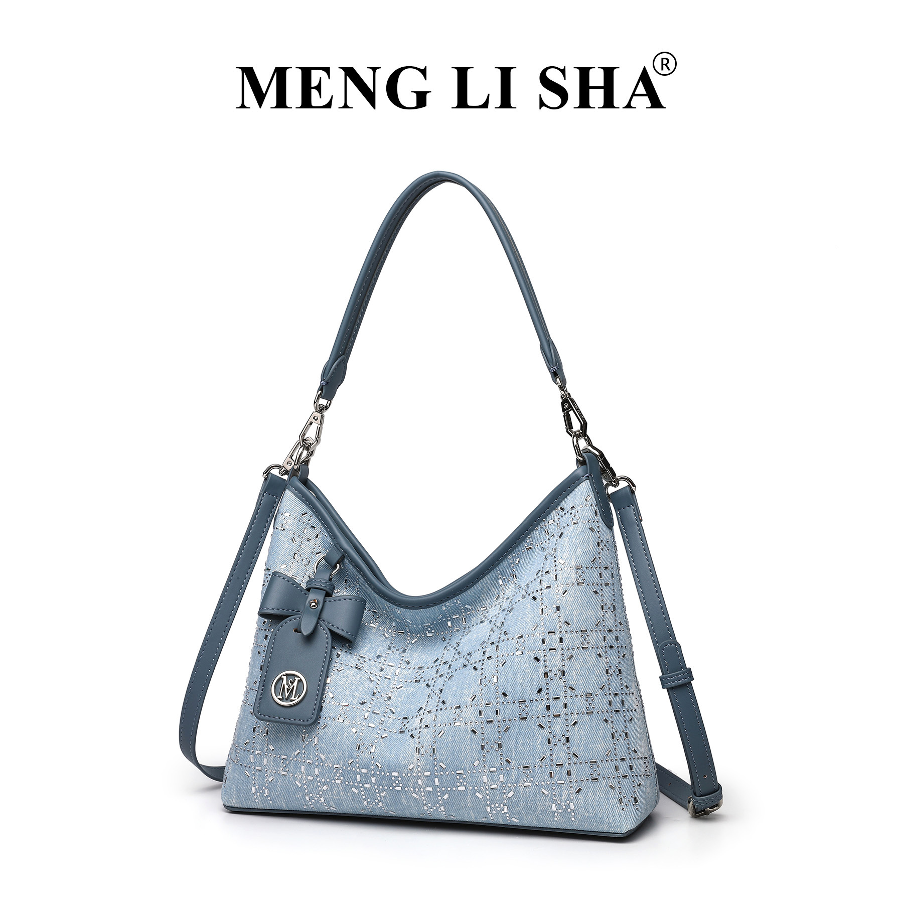 French Niche New Style High-End Rhinestone Women's Single Shoulder Underarm Tote Commuter Large Capacity Handheld Crossbody Bag ddmymoon