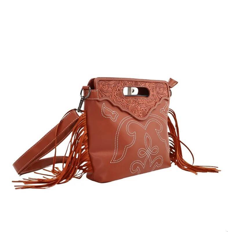 Bohemian Handbags For Women 2025 New Indie Design Fashion Emed Tassel Shoulder Bag Trend Casual Exquisite Luxe Female Bags