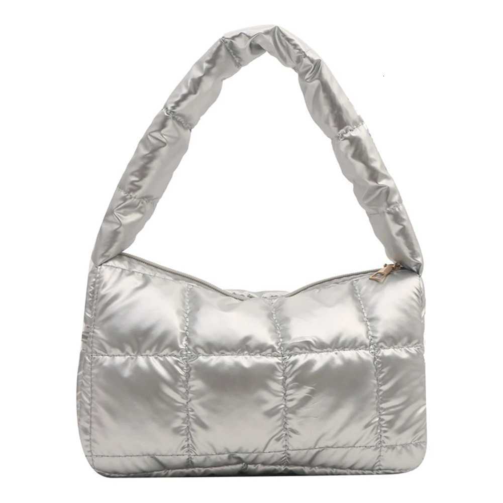 2024 Puffer Shoulder Bags Large Capacity PU Quilted Underarm Bag Stylish Commuting Bags Solid Color Soft Top Handle Bag Y250730