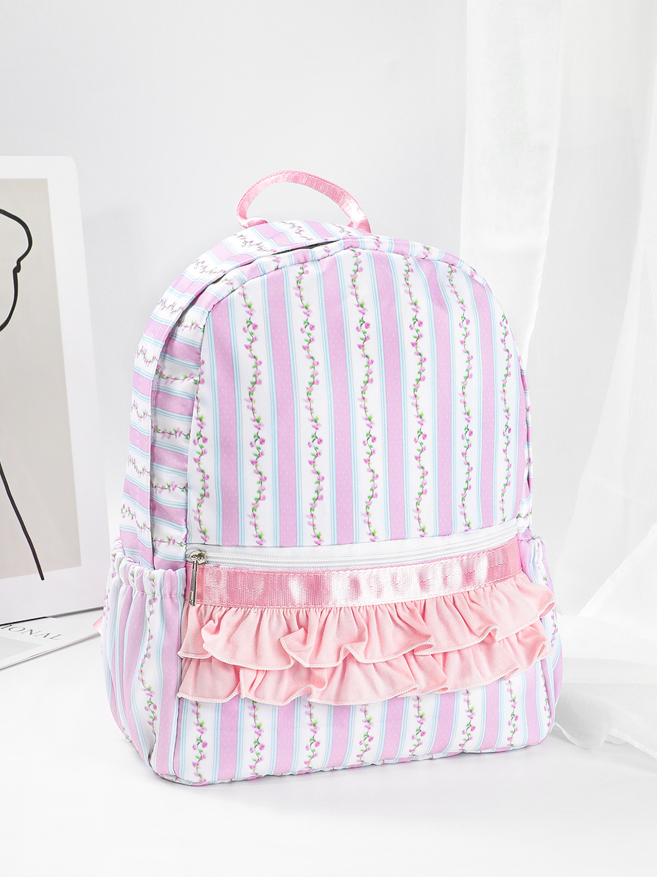 Summer new women's bag new women's backpack Chinese ethnic style printed large capacity folded student backpack designer bag
