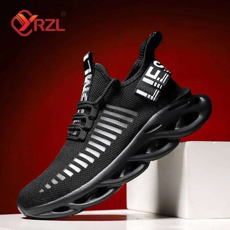 YRZL Comfortable Womoen Breathable Couple Running Mesh Tenis Sport Shoes Size 36-46 Waling Sneakers Men