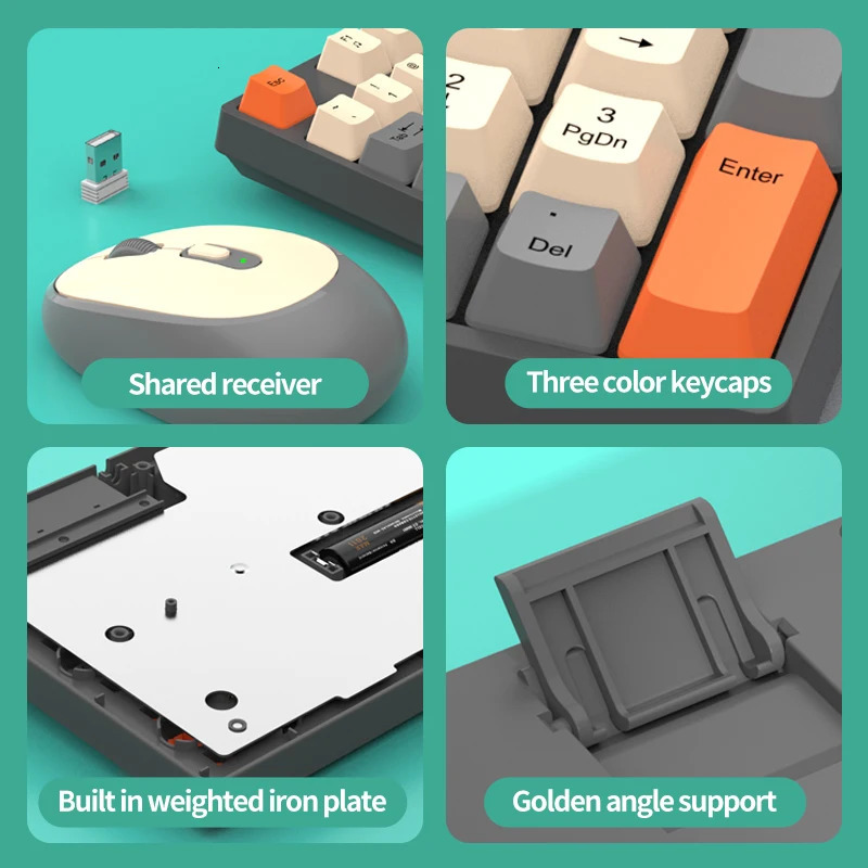 Unsharkable Shipadoo Keyboard Gaming Wireless Laptop Desktops PC Computer Office Accessories Free Wireless Mouse With Numpad 250729