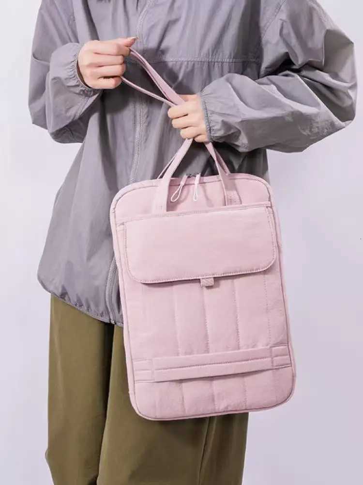 Large Capacity Laptop Bag 13.3 14 15 Inch Shoulder Bag Trendy Fi Tote Bag Ladies Business Briefcases Nylon Handbag Sahels y250730