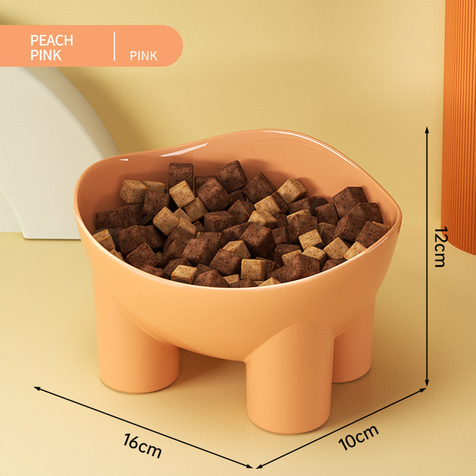 Cat bowl elephant leg bowl macaron colored elephant leg neck protection bowl cat food bowl anti spill pet bowl wholesale of pet supplies