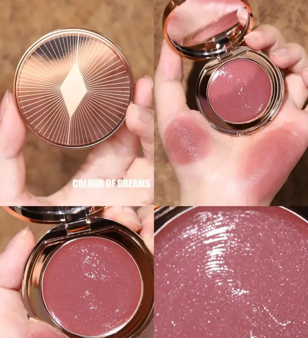 Dual-purpose lipstick and blush cream 2.5g DREAMS PASSIONS Lip Mud Mist Lipstick Moisturizing Solid Lip Gloss Cheek Blush Cream Tint Lips