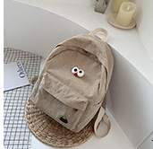 Summer New Women's Corduroy Backpack New Student Campus Backpack High School Student Class Bag Designer Bag Women's Backpack Women's Ba