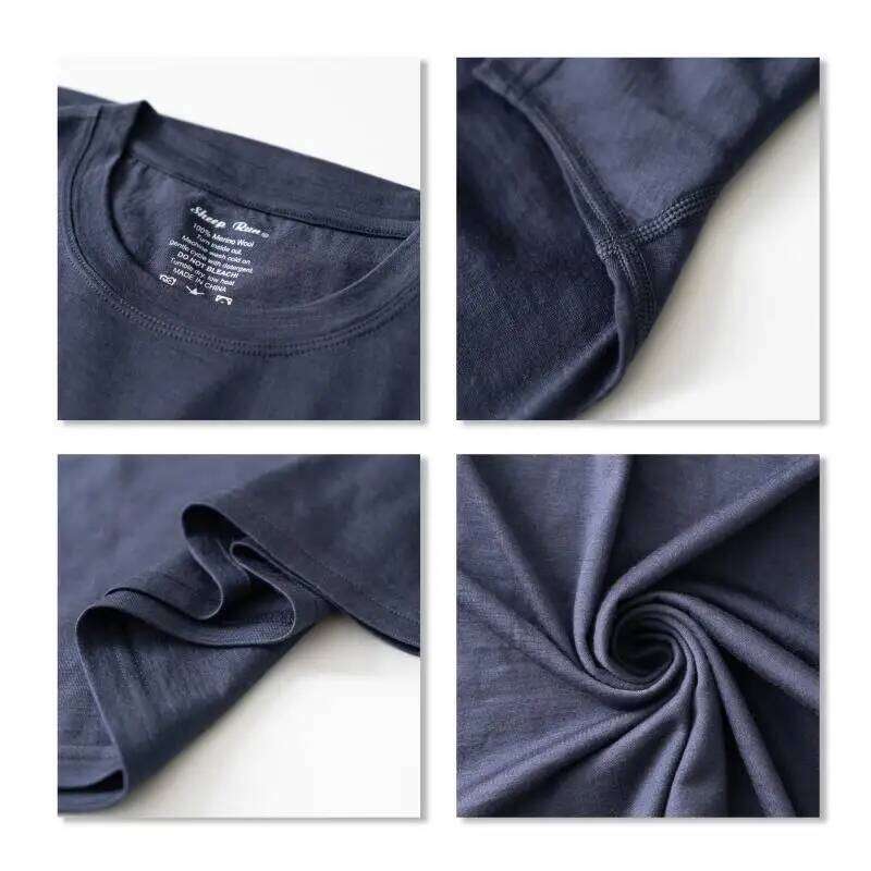 Shirts For Men Solid Color 180gms Lightweight Merino Wool Short T Shirt 7Color Breathable Wicking Cool Sleeve Tee