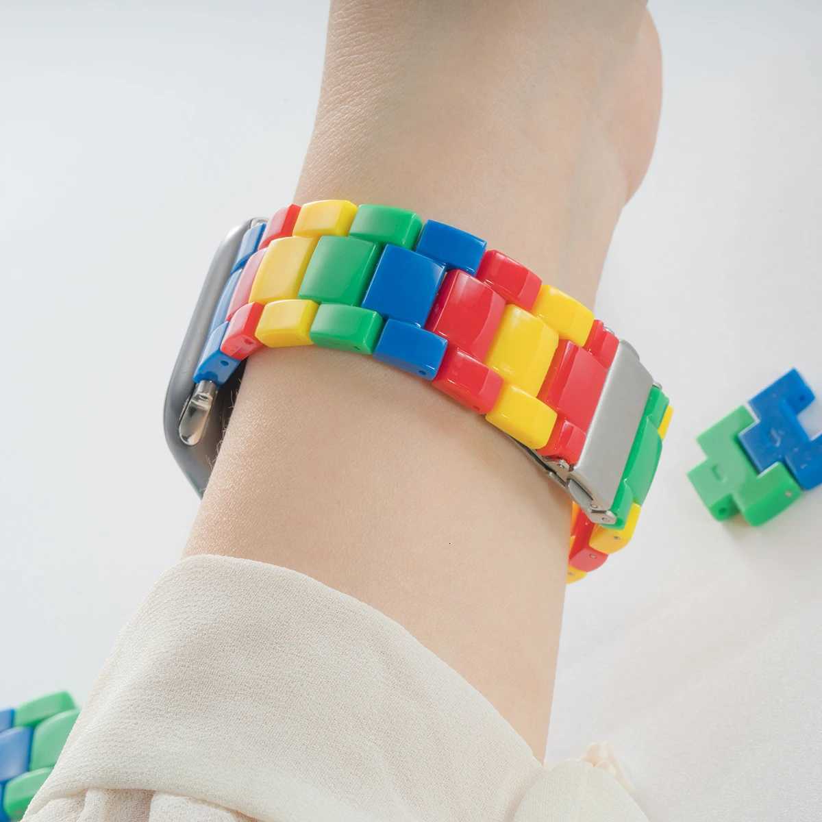 Korean Can Resin Band for ple tra 2 49mm 7 8 9 10 41 45 40mm 42 44mm Str Wen Bracelet for I 6 SE 5 Y250730