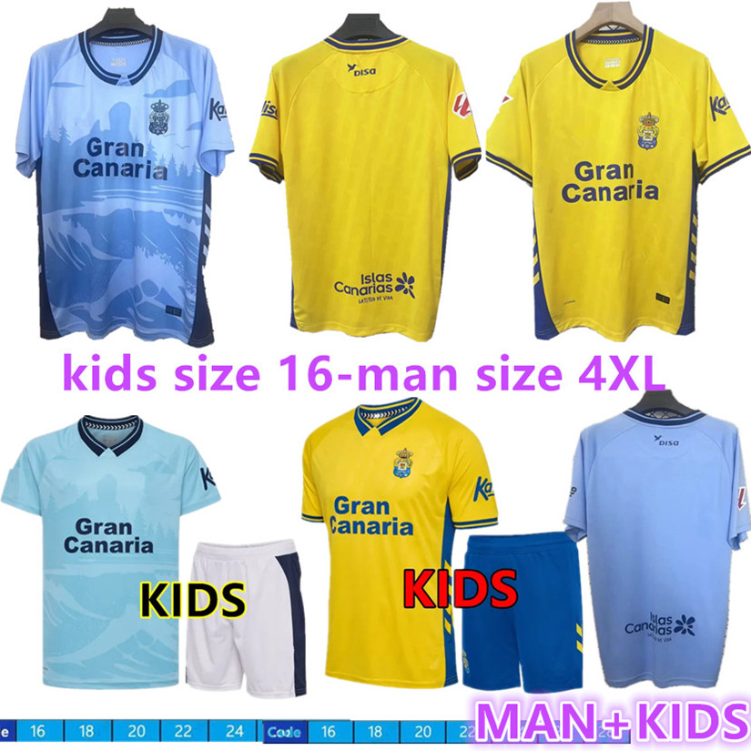 24 25 26 UD Las Palmas soccer jerseys 2024 2025 man football shirt CHILD SOCCER JERSEY SET