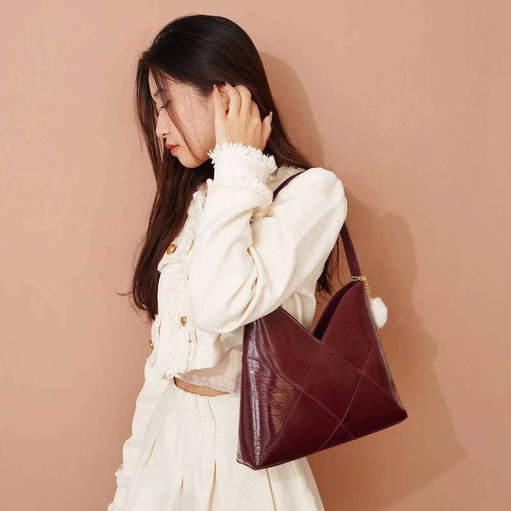 New Genuine Leather Tote Fashion Ladies Casual Large Capacity High Quality Cowhide Shoulder Bag