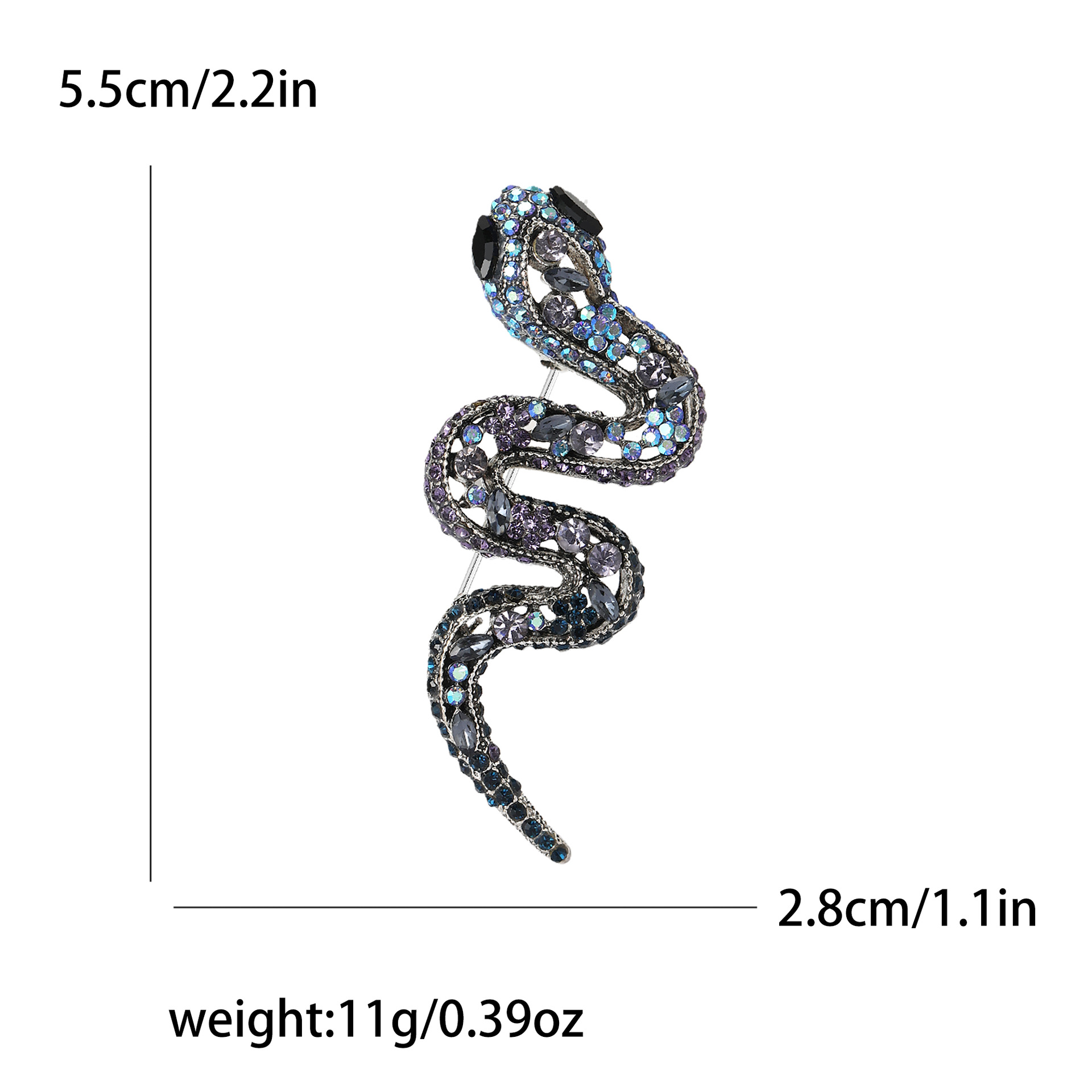 Gold Tone Red Rhinestone - Encrusted Snake Brooch With Colorful Accents Bold Party Jewelry And Gift For Her High Quality And Stylish Jewelry