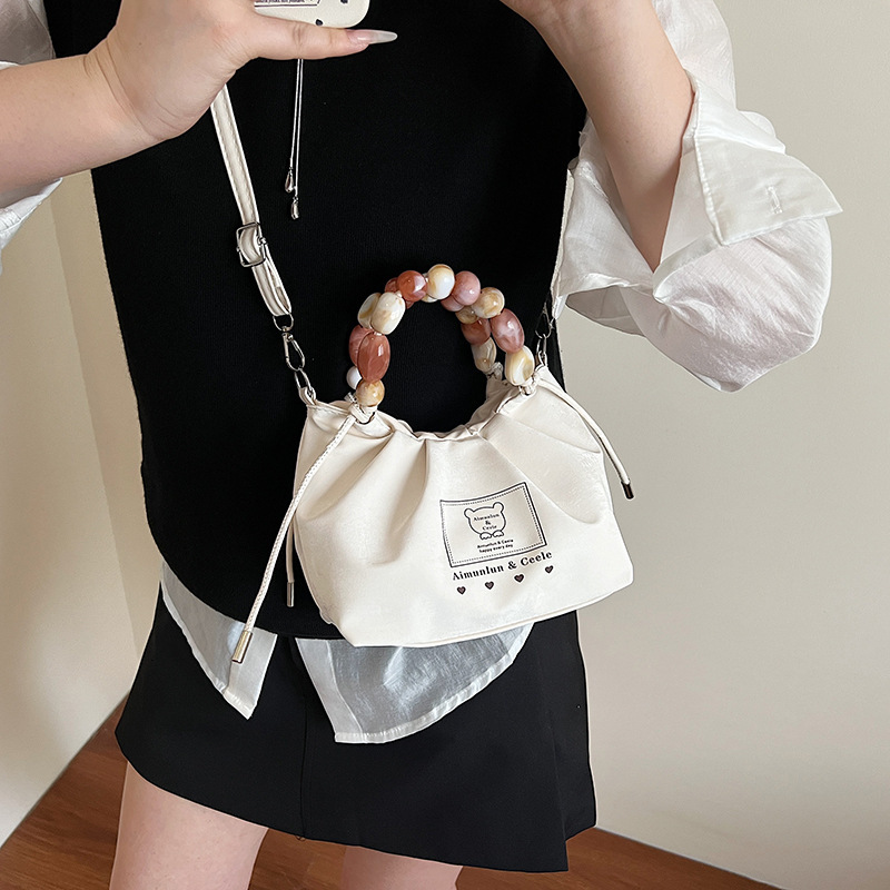 Summer new women's handbag new fashion multifunctional fashion bead handbag casual fashion large capacity crossbody bag women's shoulder bag