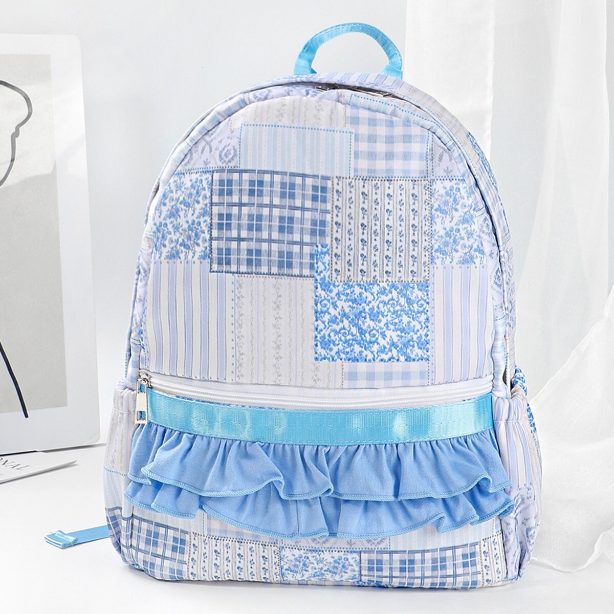 Summer new women's bag new women's backpack Chinese ethnic style printed large capacity folded student backpack designer bag