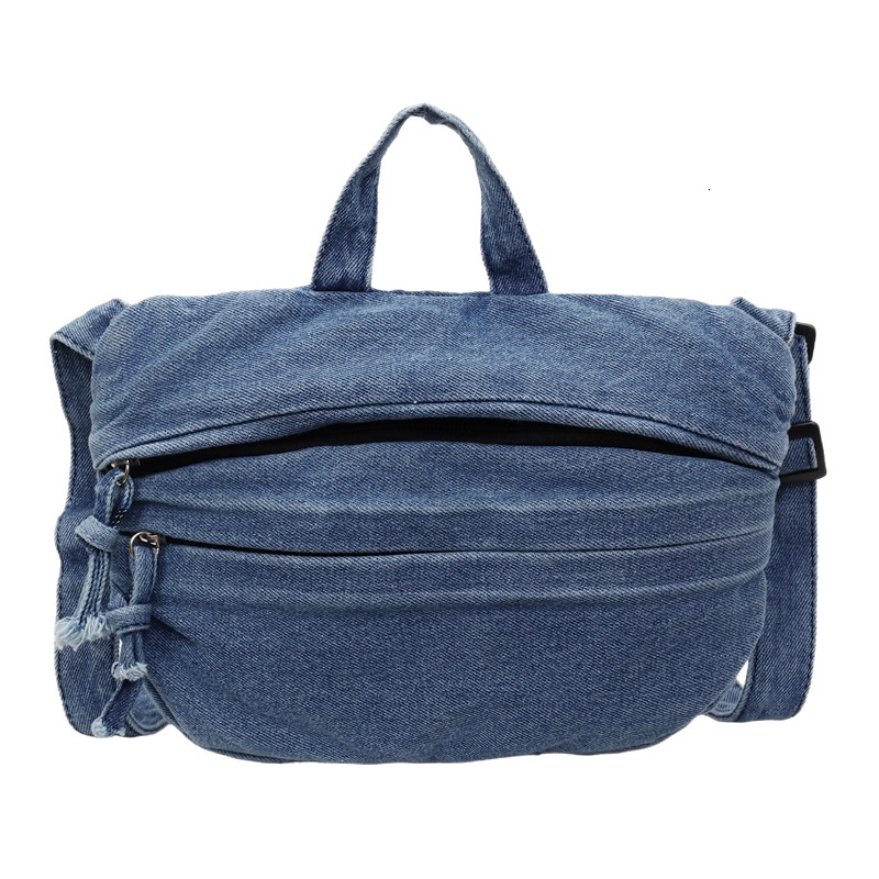 2025 designer's new washed denim women's crossbody bag, casual handbag, saddle bag, street fashion shoulder bag