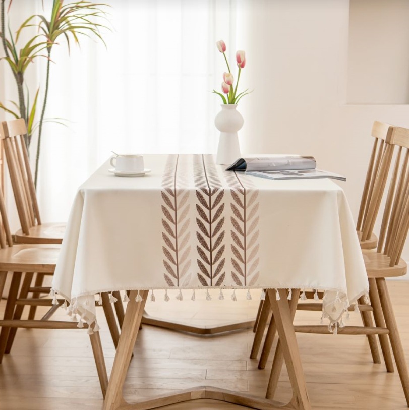 YL-36854 imitation linen printed tablecloth waterproof and oil-proof washable Bohemian ethnic style table cloth rectangular coffee table desk