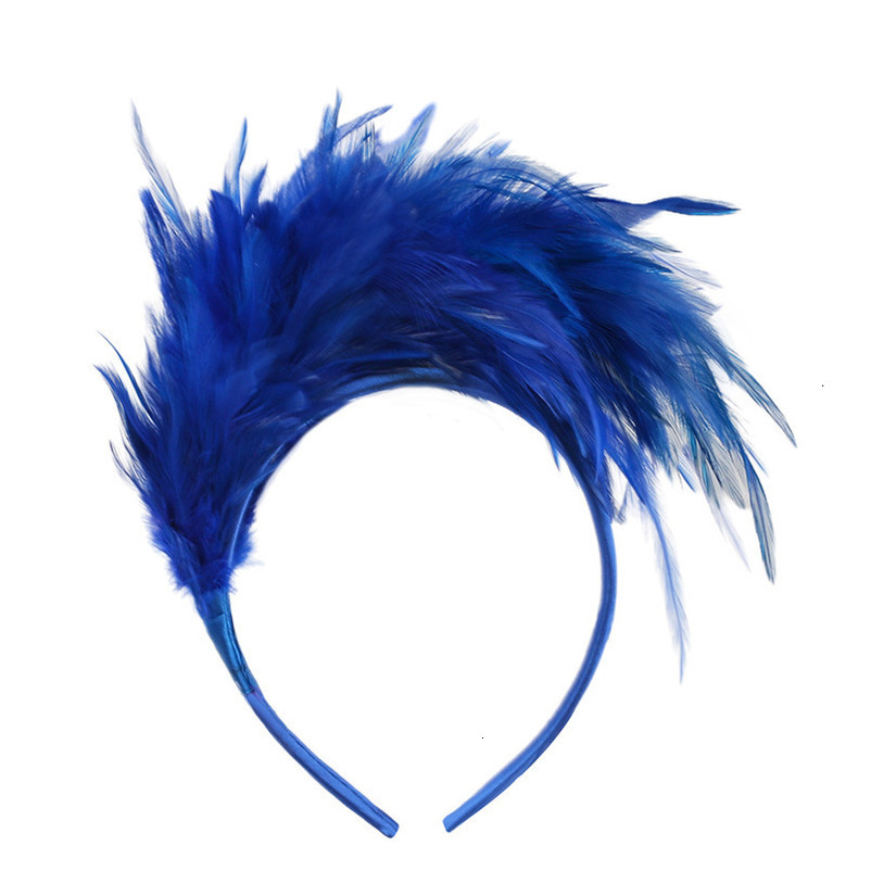 Feather Hair Accessories Props Carnival Party Performance Dance Colorful Headband Decoration