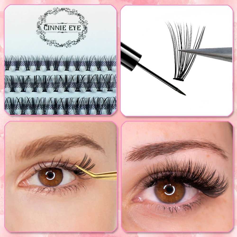 100 Bundles Cluster Eyelash Natural Hair Individual Eyelash 20D/30D Faux Mink DIY Ready-made Fans 8-16 MIX Lower Fake Eyelash Z250730