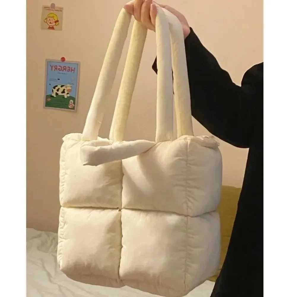 Feelargyll Wens High-End Soft Cott Large Capacity Tote Bag 2022 New Autumn/Winter Versatile Underarm Single Shoulder Bag Y250730
