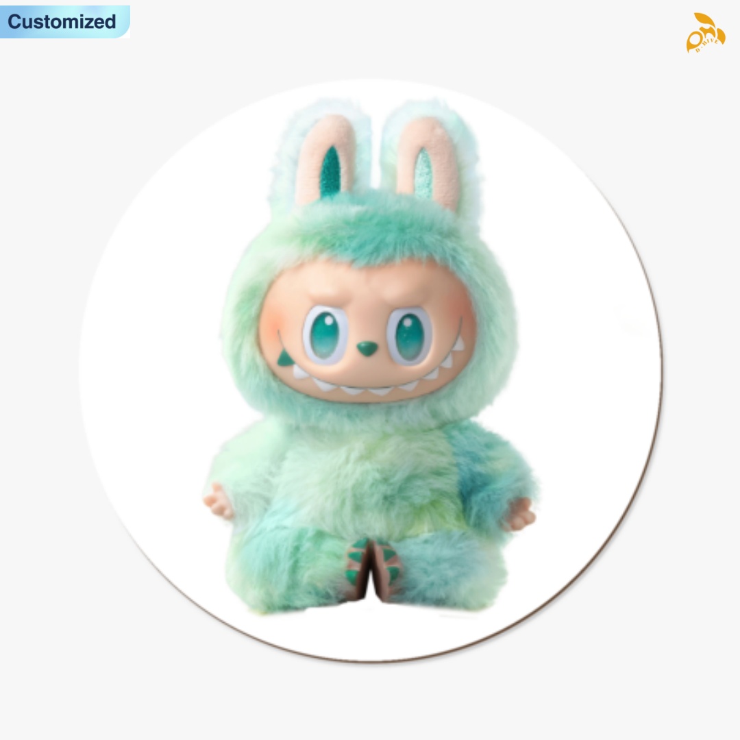 Free shipping new customized labubu Home Decor Decoration Decorative Circular wooden board painting