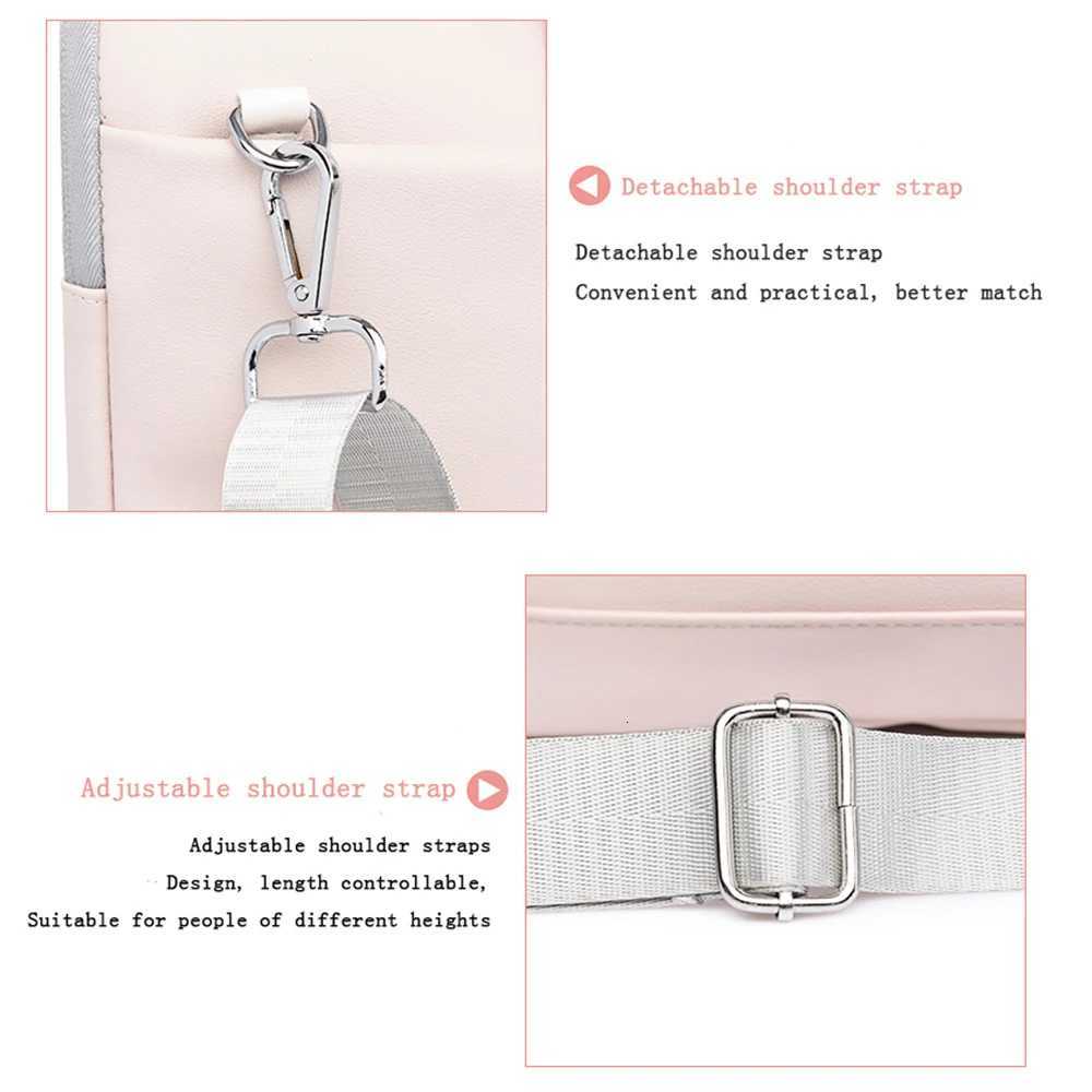 16 Inch Laptop Sleeve Bag Notebook Case PU Pouch for MacBook Air Pro 13.3 14 15.6 Inch Dell Shoulder Handbag Briefcases y250730