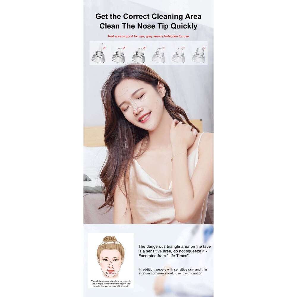 Visual Facial Deep Clean hine Blackheads and Acne Remover Heated Face Extractor Electric Blackhead Sucker