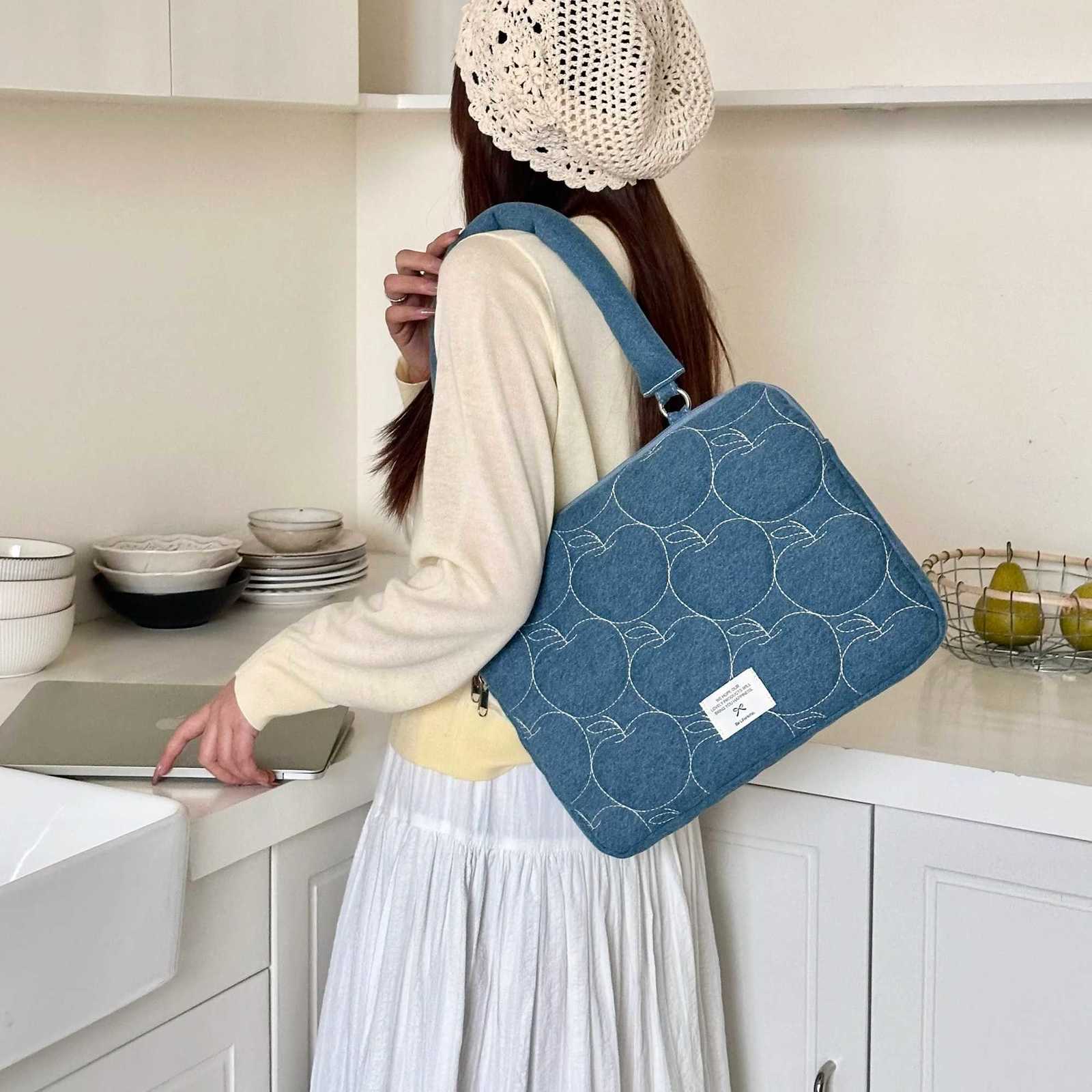 13.3 15 Inch Cute Laptop Bag Sle Carry Case For iPad Pro 12.9 Book Air 13 Pro 14 15.6 Xiaomi 15.6 Computer Shoulder Bag y250730