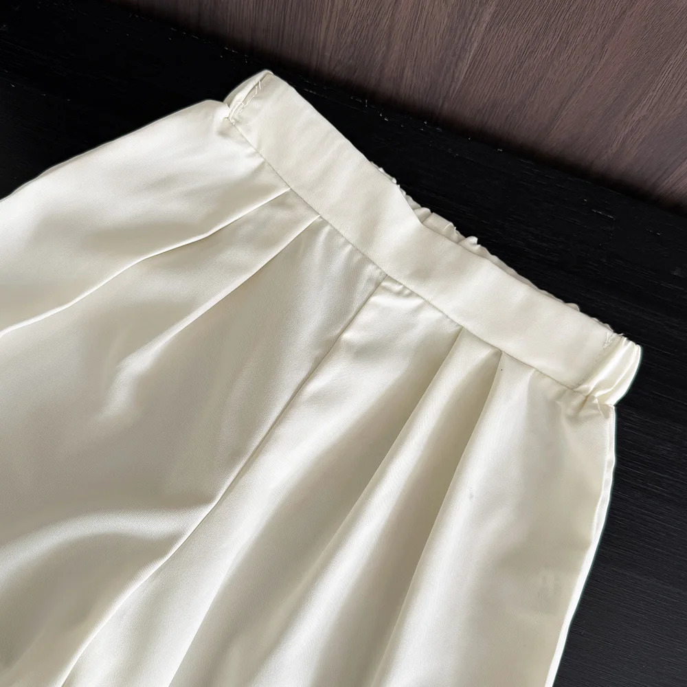 Korean Version Fashion Black and White Girl Birthday Party Casual Suit Bow Vest Dresswide Leg Pants Two-piece Set Summer 250729