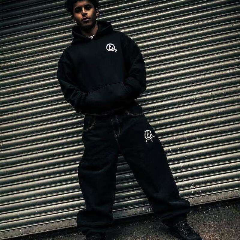 20257.26 New L Printed Hoodie and Sweatpants Set