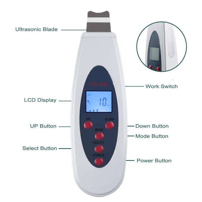 Ultrasonic Deep Facial Scrubber Cleaning hine Skin Peeling Blackhead Removal For Pore Cleaner Face