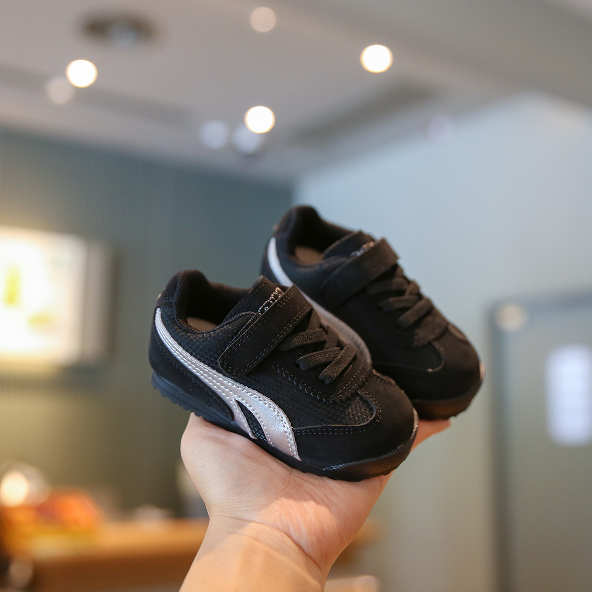 Free Shipping Kids Designer Shoes Toddler/Kids White Sneakers Soft Sole Fleece Lined | Non-Slip Breathable Casual Shoes Boy & Girl