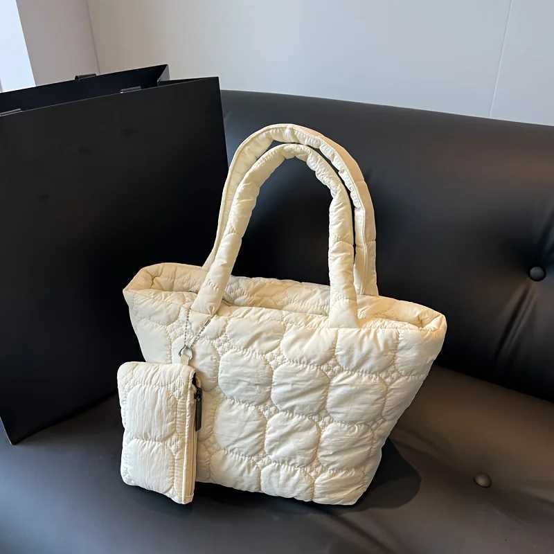 2023 Autumn and Winter Womens Down Style Tote Bag Handbag Key Bag Accessories Soft Large Capacity Go Shopping Campus Y250730