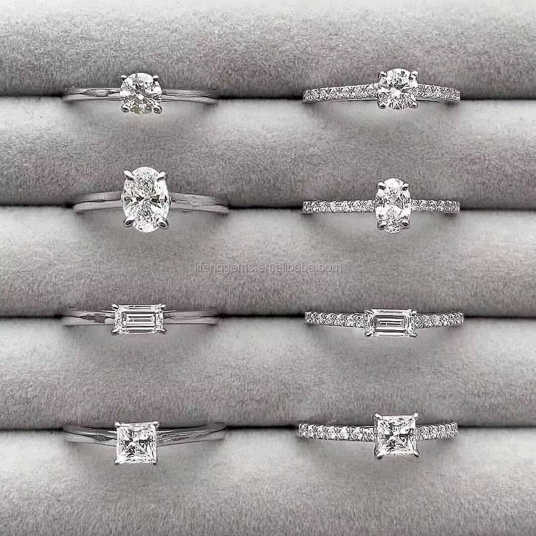 Wholesale Handmade Wedding Rings Couple Set Original Gold 14K Moissanite Diamond Ring 925 Sterling Silver Engagement Women Ring