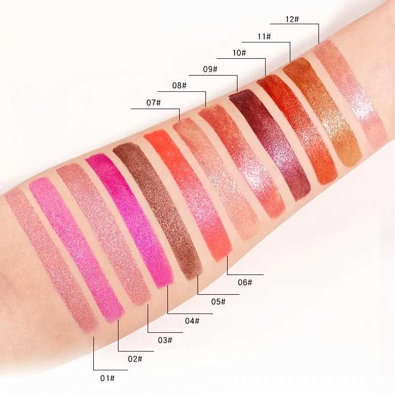 12 Colors Glitter Liquid Lipsticks Diamond Shimmer Metallic Non-Stick Cup Lipstick Waterproof Long Lasting Shinning Quick-Drying G250728