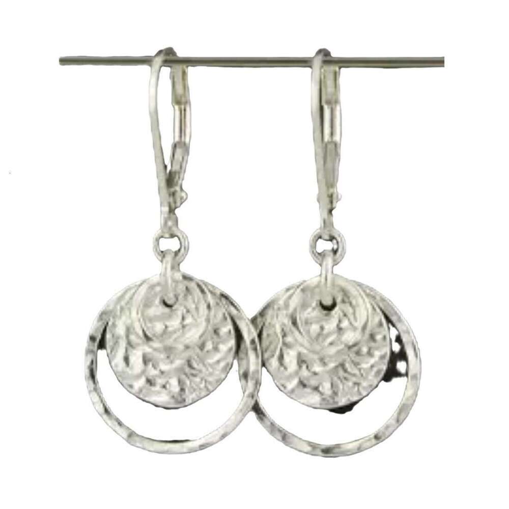 New Fashion Geometric Round Design Light Women's Earrings Commuting Versatile