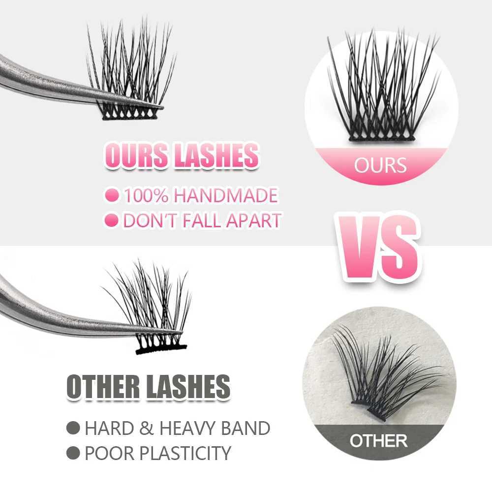 YUANZHIJIE Wholesale Soft Ribbon Segmented False Bundles Eyelashes DIY Individual Clusters Lash Extensions Faux Mink Lashes Z250730