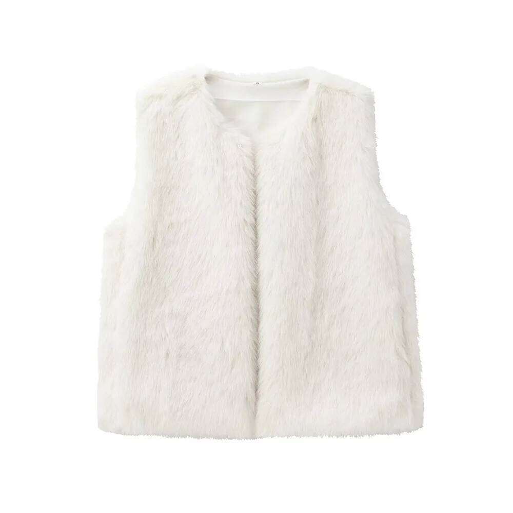 Autumn Winter New Fashionable Women's Clothing Casual Elegant Design Sense European And American Style Faux Fur Effect Vest