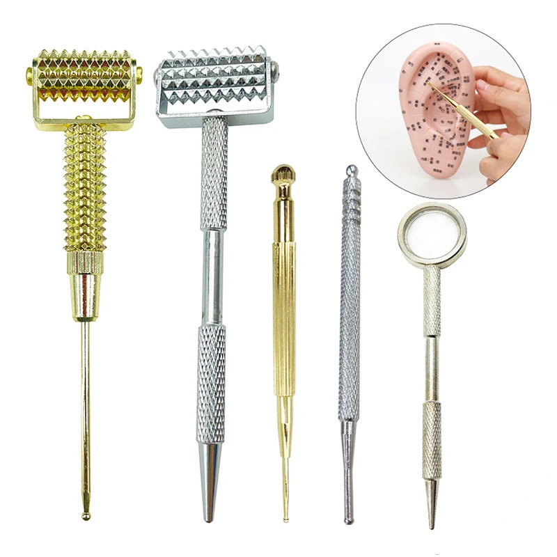 Retractable Acupuncture Point Probe Ear Massage Brass Pen Massage Needle Detection Deep Tissue Auriculo Ear Care Tool 250726