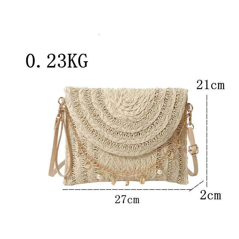 Straw Woven Clutch For Women Raffia Crochet Beach Rattan Casual Female Party Wedding Evening Bag New Summer Purse Handbag